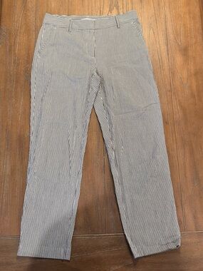 LOFT Women’s Black & White Pinstripe Chinos #81